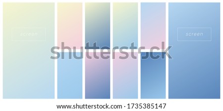 Soft color gradient background. Modern screen vector design for mobile app. Pastel gradient background. Trendy soft color style.