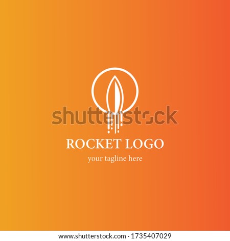 Rocket logo template vector icon design