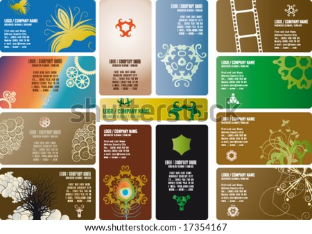 business cards templates. all vector editable elements. similar images in my gallery.