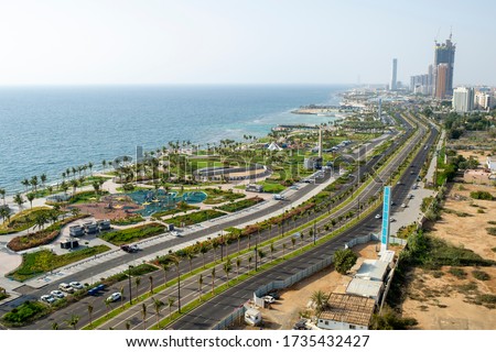 Jeddah Corniche Aerial View 2018 Royalty-Free Stock Photo #1735432427