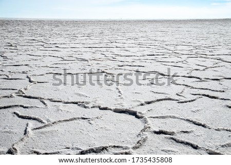 Salt crust in Uyuni Salt Flat.