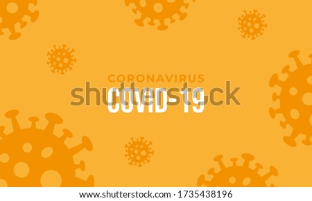 coronavirus or covid-19 background design , flat and modern style with yellow color . vector illustration eps10
