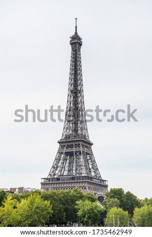 The Eiffel Tower , a wrought-iron lattice tower on the Champ de Mars in Paris, France, named after the engineer Gustave