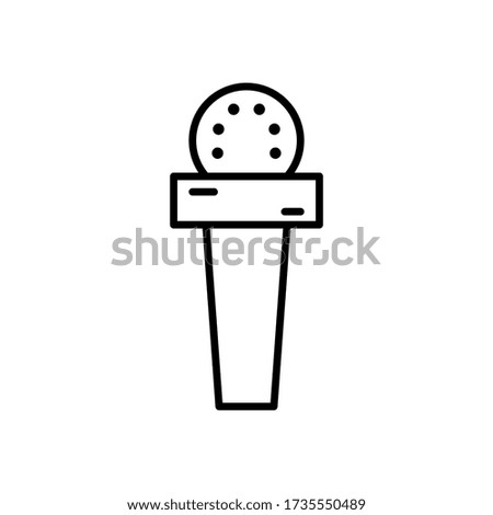 microphone icon  with outline style vector for your web design, logo, UI. illustration
