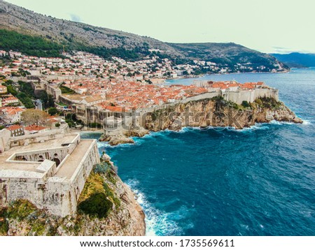 Dubrovnik old City from the drone