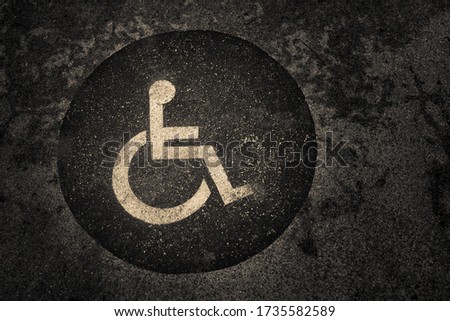 The International Symbol of Access (ISA) on the floor