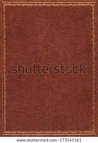 Brown leather book cover Royalty-Free Stock Photo #173561561
