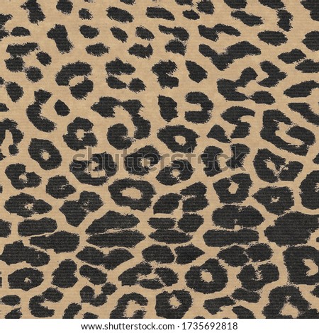 Kraft paper texture with leopard print