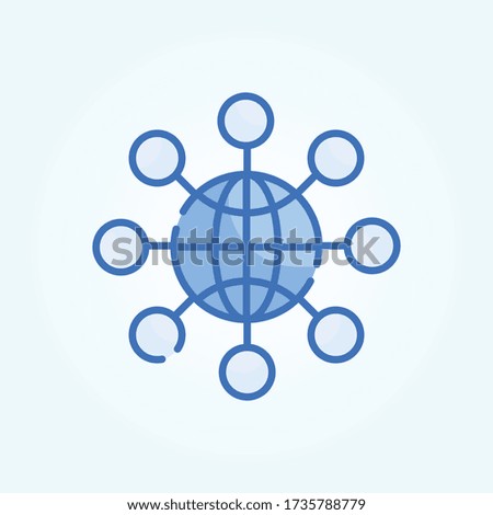 Global Connection vector icon style illustration. Communication symbols. EPS 10