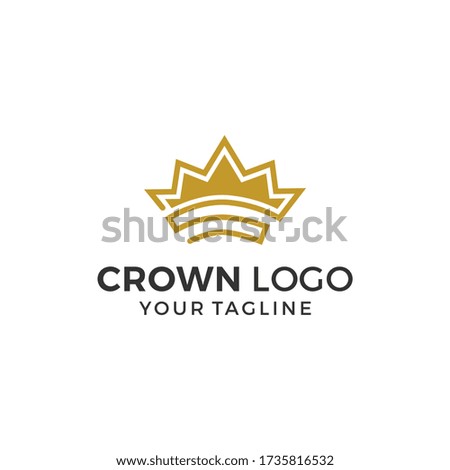 Crown Logo Design Vector Template
