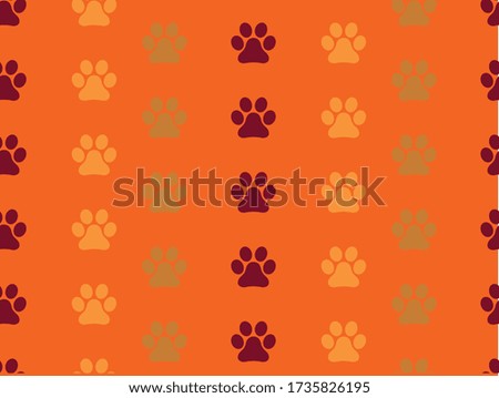 cat and dog paw pattern vector seamless 