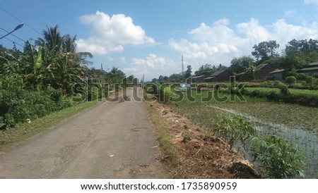 views of natural village roads in southeast asia