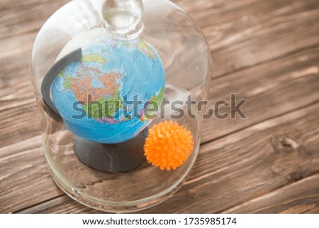 Globe under the glass dome. Pandemic quarantine and emergency COVID-19