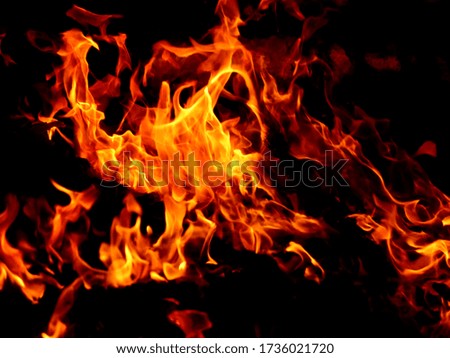 Image of burning flame black and red