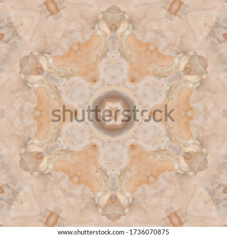 Abstract kaleidoscope background. Beautiful kaleidoscope seamless pattern. Brown mosaic texture. Seamless kaleidoscope texture. Unique kaleidoscope design.