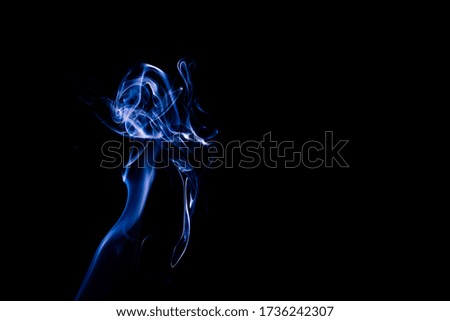 Abstract colorful smoke texture background on black background