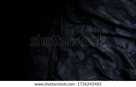 black camouflage military background and texture