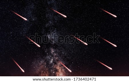 Colorful explosive starry sky over Moscow 
