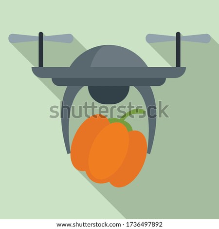 Farming drone icon. Flat illustration of farming drone vector icon for web design