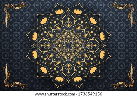 Luxury mandala background with golden arabesque pattern Arabic Islamic east style. Ramadan Style Decorative mandala. Mandala for print, poster, cover, brochure, flyer, banner