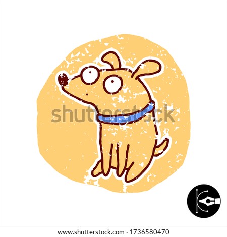 Cute colored illustration of a dog.