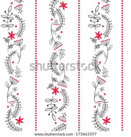 Seamless Flower Pattern. Flowers texture. Vector illustration