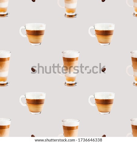 Coffee drink collection. for menu design. Various coffee drinks set. Coffee cups, beans and coffee makers illustration