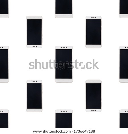seamless pattern with mobile phones. Series of Technology Backgrounds