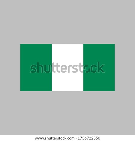 Nigeria flag vector illustration in high quality for ui and ux, website or mobile application
