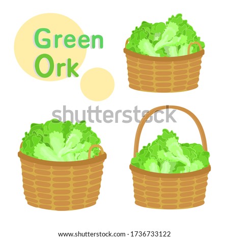 Set Hydroponic Green Ork Vector 