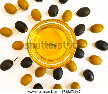 olive oil isolated on a white background