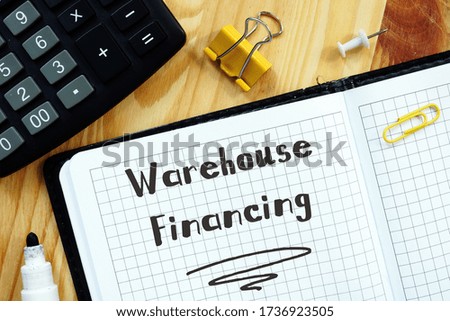 Warehouse Financing phrase on the page.