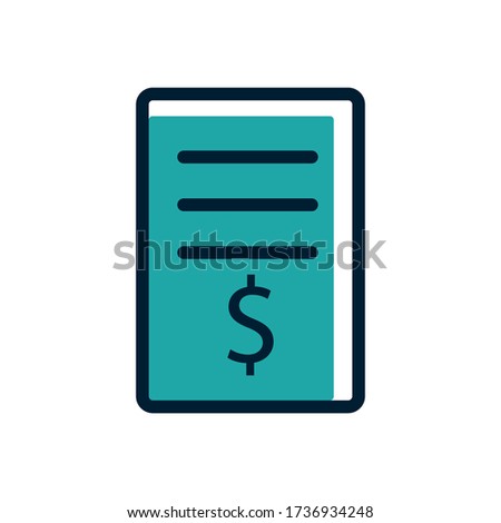 Invoice bill icon vector on white background
