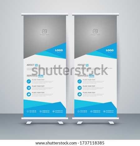Business Roll Up Design Template.Flag Banner Design. Can be adapt to Brochure, Annual Report, Magazine,Poster, Corporate Presentation, Portfolio, Flyer