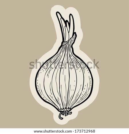 Onion cartoon vector.