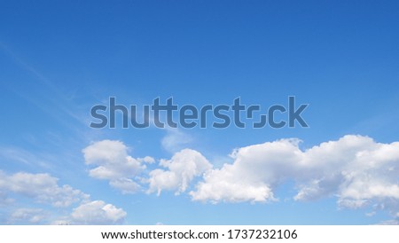 Moment of white cloudy against shiny blue sky. Imagination cloudy shape looking heart, little elephant animation characters illustrations. Freedom idea from the sky.