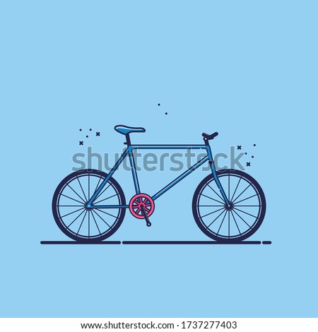 Vector Bicycle Modern Icon , Awesome Bicycle design , Flat Design Illustration