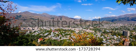 Panoramic view of Vanadzor, Armenia