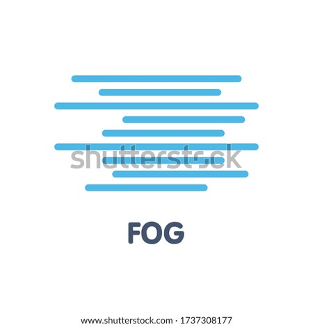 Fog flat icon design style illustration on white background eps.10