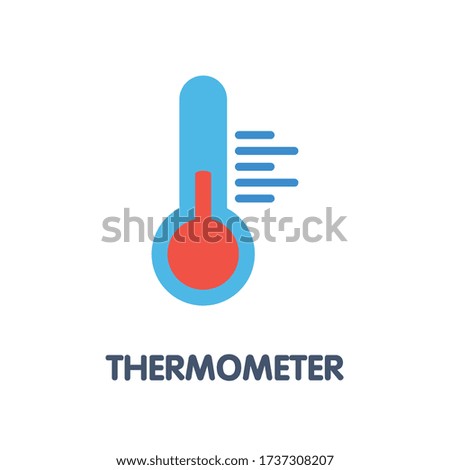 Thermometers flat icon design style illustration on white background eps.10