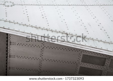 Detail of military aircraft fuselage