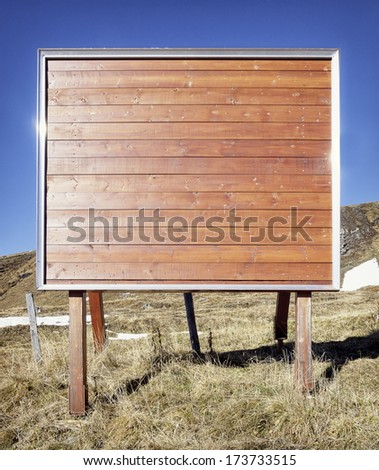 new wooden billboard - copy space