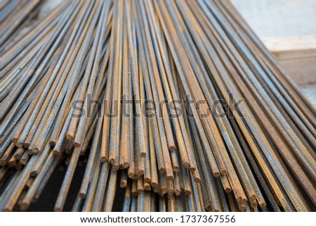 Bars of rebar close-up. Rust. Background, texture.