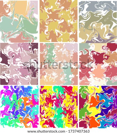 Set of modern stylish background in different colors can be used as a print or bright creative cards.
