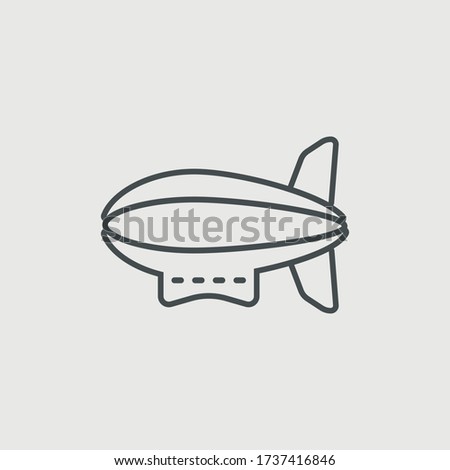 Airship vector icon illustration sign