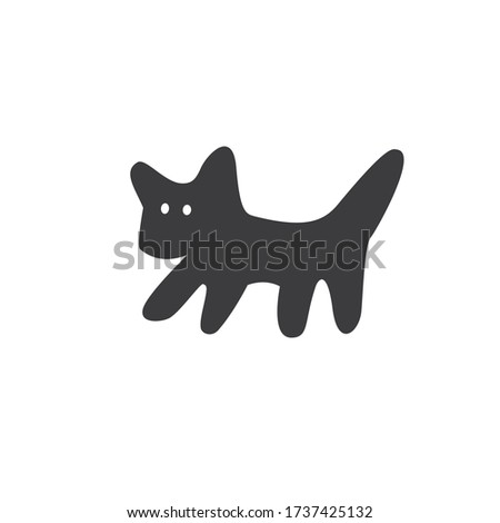 A simple picture of a cat. Minimalistic style.