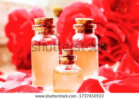 Rose essential oil rosehip Selective focus.nature