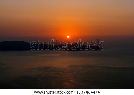 Magical Sunset in Santorini, Greece