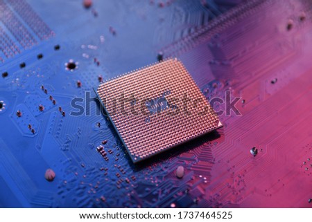 Circuit board. Technology background. Central Computer Processors CPU concept.A Motherboard digital chip.AI.Close up