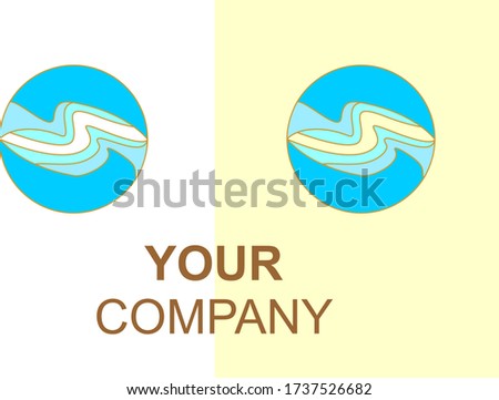 round logo with water color, suitable for your company in the natural field